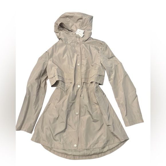 Via Spiga Water Resistant Packable Rain Coat Jacket Womens Large NWT - Picture 7 of 11